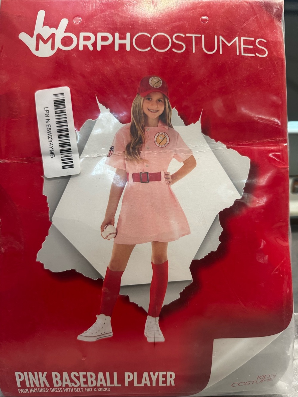 Morph Vintage Baseball Team Costume - Picture 5 of 6